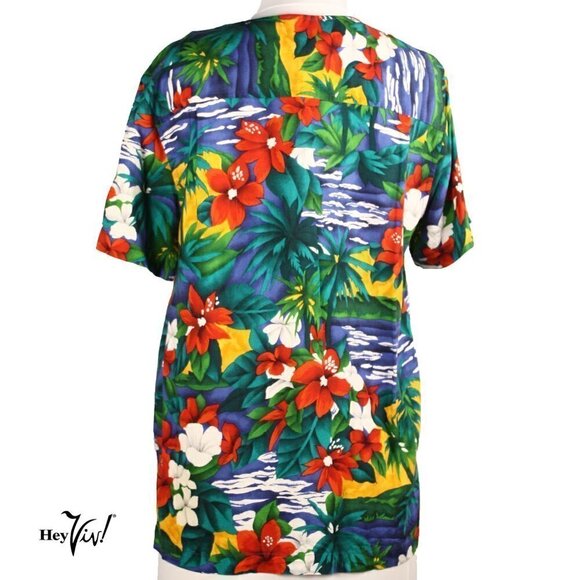 Vintage Hawaiian Shirt Original Russ Sports Company Short Sleeve Sz Sm - Hey Viv - Picture 3 of 6